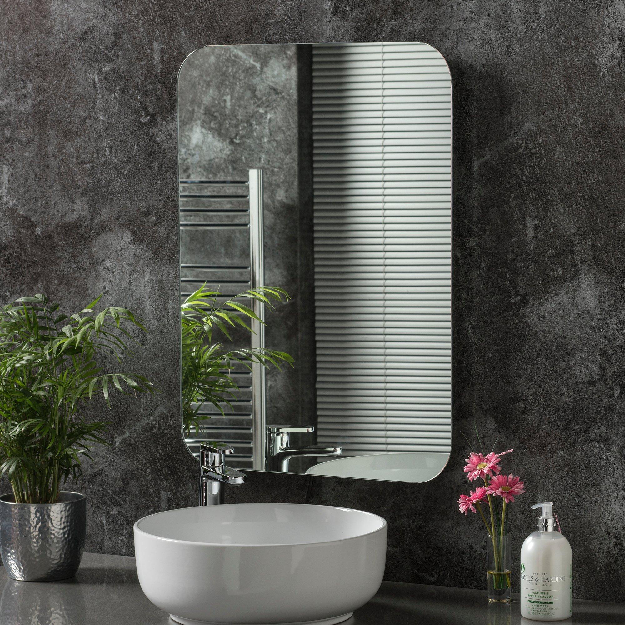 Minimal Bathroom Mirror 50(w) x 70cm(h) with Anti-fog